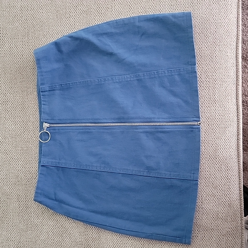 Blue zip up mini